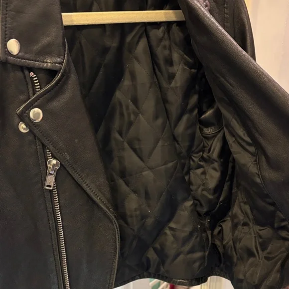 BLK DNM Black Leather Biker Jacket - Picture 5 of 8